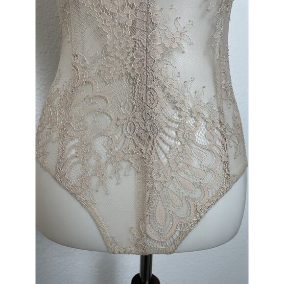 Chrissy Teigen Revolve Lingerie Bodysuit Teddy Sheer Mesh - Picture 11 of 14